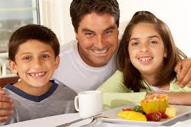 family at table